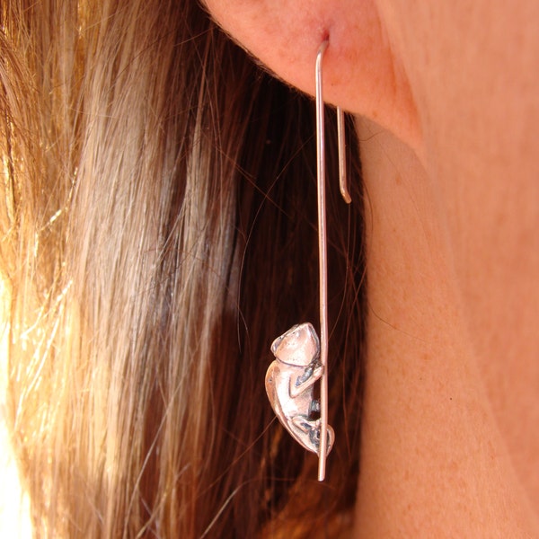 Pole Dancing Chameleons Earrings drops