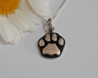 Sterling Silver African Lion Paw Necklace