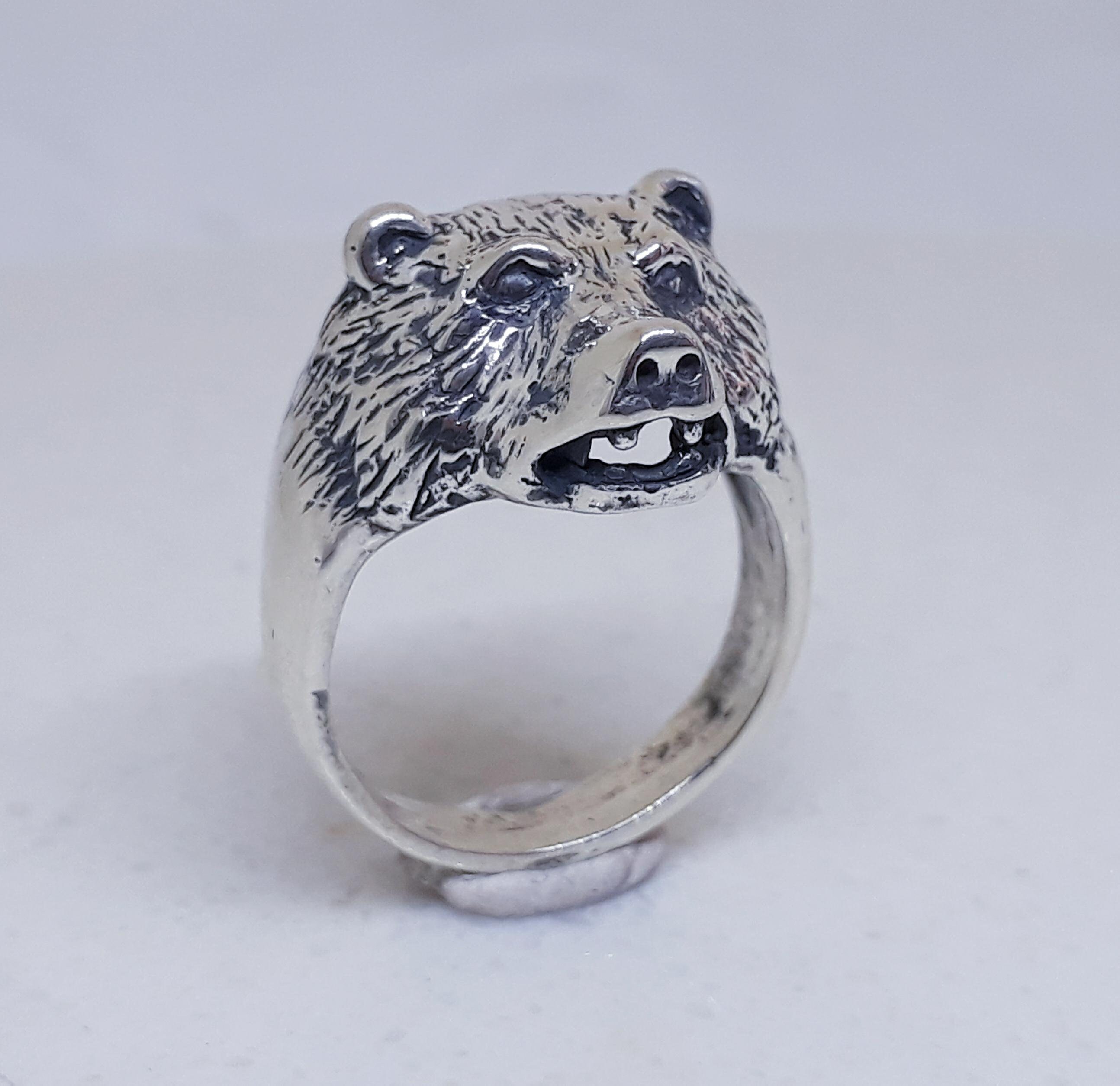Handcrafted Sterling Silver Bear Ring