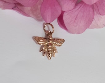 Little Queen Bee Pendant or Charm in 9k Gold