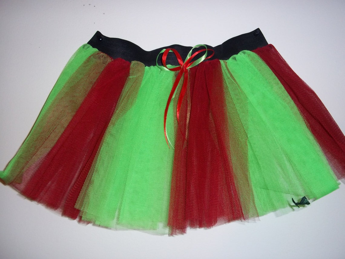 red and white striped tutu