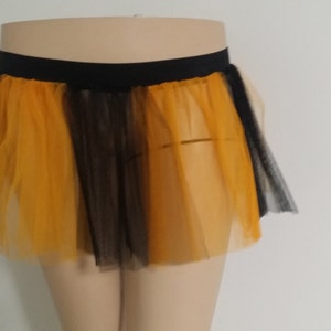 Yellow Black Stripe Tutu Skirt For Dance Party Ruffled Tulle Skirt adult Bumble Bee fancy costumes