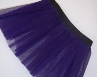 Purple Tutu Skirt For Dance Party Ruffled Tulle Skirt adult Emo Clubwear