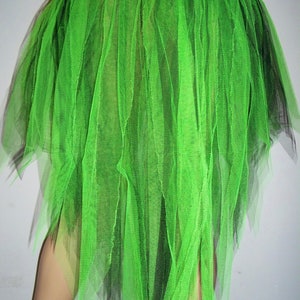 Green Yellow Red Tutu Skirt Seven 7 Layers Neon UV  Peacock Bustle Trashy Pointed Tutu Tulle Halloween Fancy Dance Party Club Rave Women Gir
