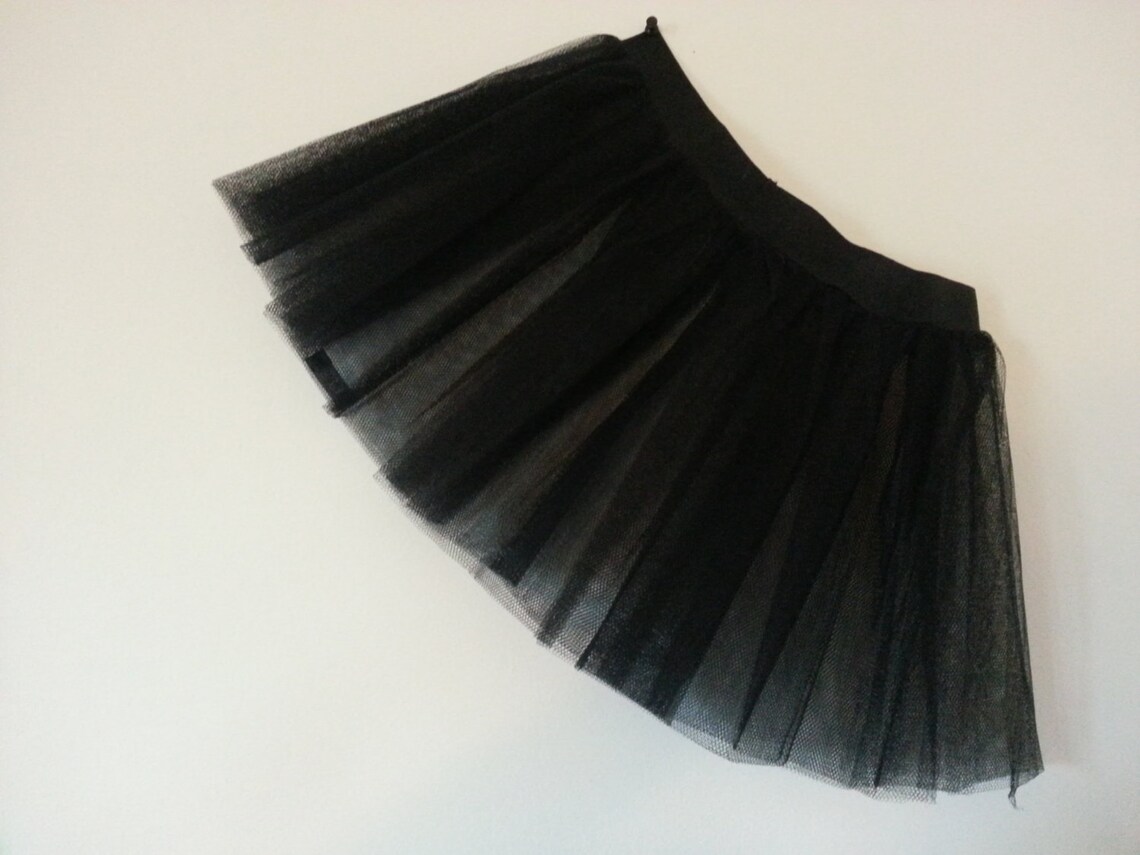 Black Tutu Skirt for Dance Party Ruffled Tulle Skirt Adult Etsy