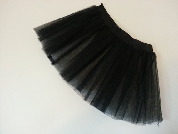 Falda tutu negra de talla grande para fiesta de baile falda de tul con  volantes adulto