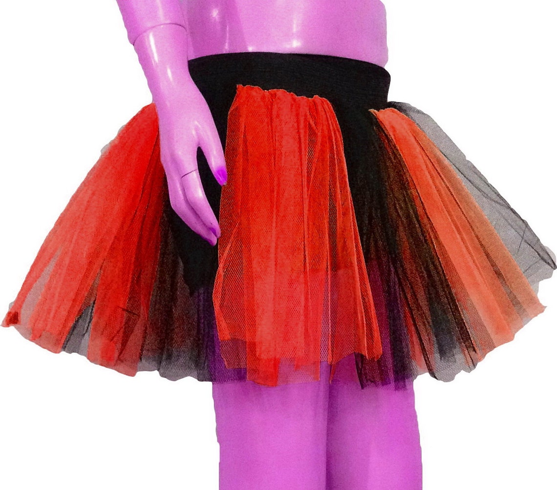 Yellow Black Stripe Tutu Skirt for Dance Party Ruffled Tulle Skirt