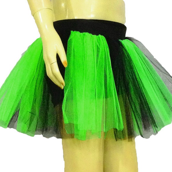 Adulte vert néon UV jupe pour danse Party Ruffled Tulle jupe Tutu