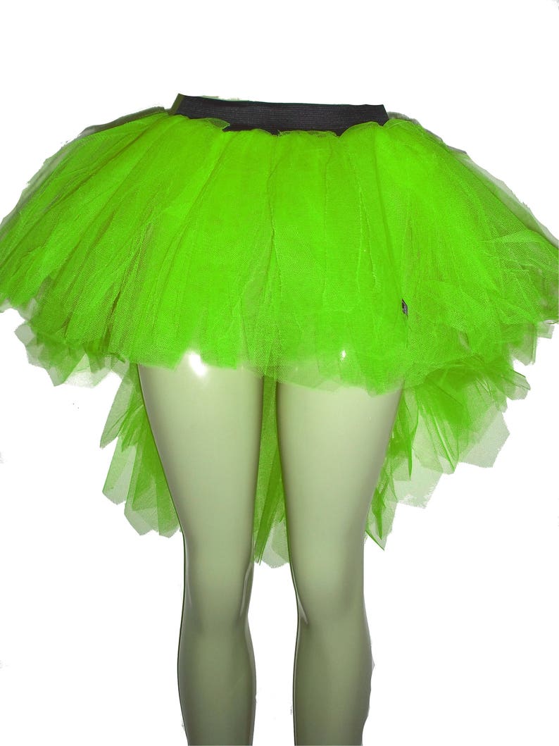 Neon Halloween Insanity Clothing Neon UV Tutu Skirt - 7 Layer Long Pointed Skirt For Halloween & Cyber Parties Neon Outfits - Foto 13
