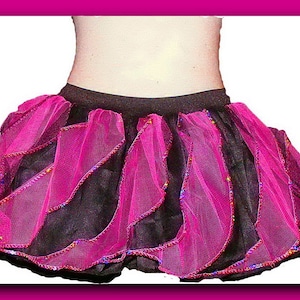 Pink black Twister Twist Sequin Tutu Satin Skirt For Dance Party Ruffled Tulle Skirt adult Halloween Christmas Rave Costume