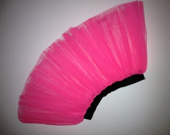 Plus Size Neon Hot Pink Tutu Skirt For Dance Party Ruffled Tulle Skirt adult