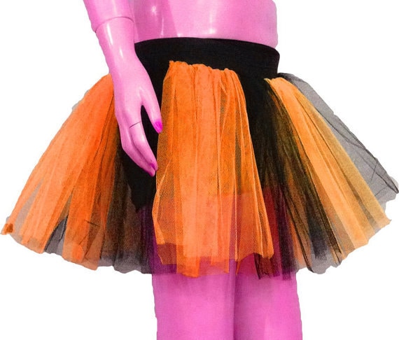 Plus Size Orange Black Two Tone Tutu Skirt for Bumble Bee 2 Layers Dance Party Ruffled Tulle Skirt Adult Christmas Etsy