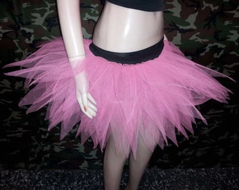 Baby Pinik 7 Layers Pointed Ruffle Puffy Tulle Tutu Skirt Party Holiday