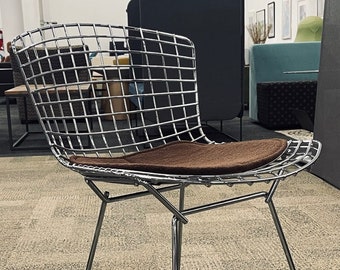Knoll Bertoia Chair with Brown Seat Pad