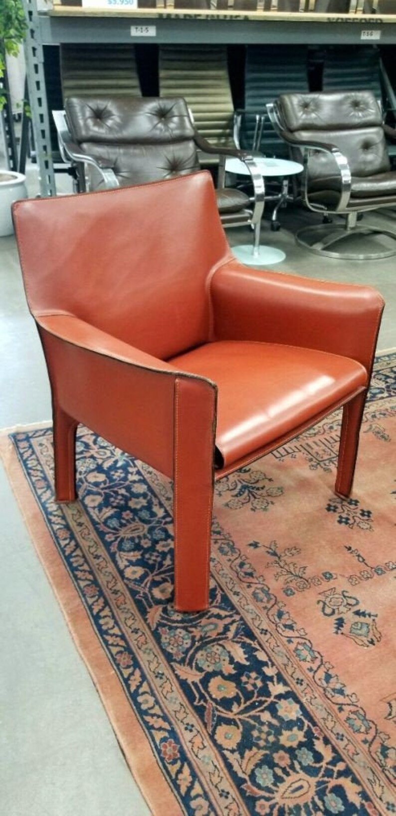 Cassina CAB Lounge Chair Brown Leather | Etsy