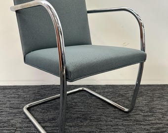 Knoll Studios Brno Tubular Chair (Blue/Chrome)
