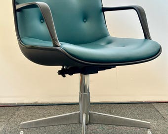 Vintage Steelcase 451 Office Chair (Teal/Chrome)