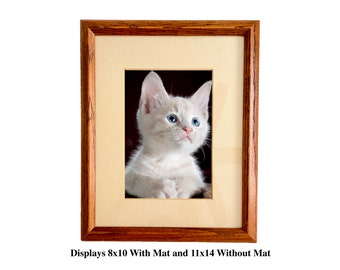 11x14 Picture Frame Vintage Oak - Matted to 8x10