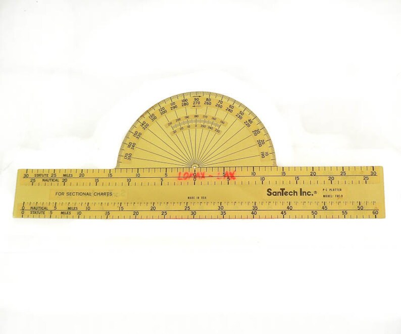 SanTech Inc. Professional Pilot Sectional Charts Fixed Plotter Etsy