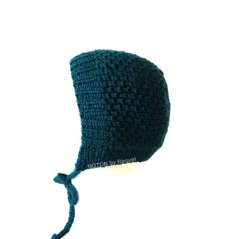 Teal Winter Toddler Bonnet Hat, by NOTON by Raquel for KIDS - Etsy
