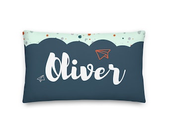 Oliver Rectangular Throw Pillow 20x12, Baby Name Pillow, Personalized Pillow