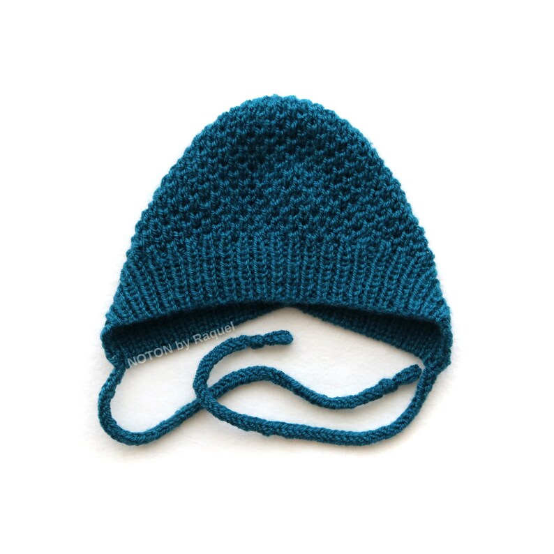 Teal Winter Toddler Bonnet Hat, by NOTON by Raquel for KIDS - Etsy