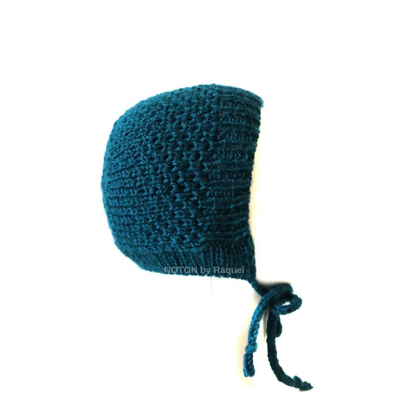 Teal Winter Toddler Bonnet Hat, by NOTON by Raquel for KIDS - Etsy