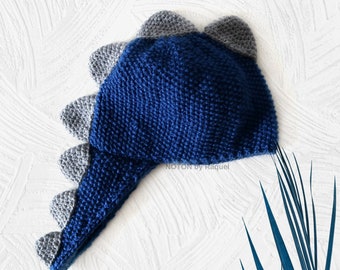 Blue Dinosaur Boy Winter Hat, by NOTON by Raquel for KIDS