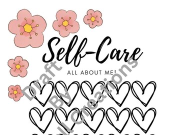 A6 Savings Challenge Self-Care Budget Tracker, Cash Stuffing Tracker Digital File Only