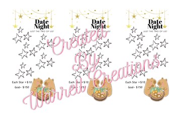 A6 Savings Challenge Date Night Budget Tracker For Cash Stuffing Envelope Binder Digital File Only