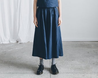 Clementine navy blue trousers - Culottes - Linen Culottes - Wide linen pants - Linen pants - Soft linen pants - Summer pants