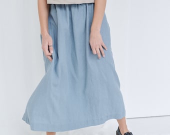 Lina sea green skirt -Maxi linen skirt - Linen skirt - A line linen skirt - Long linen skirt