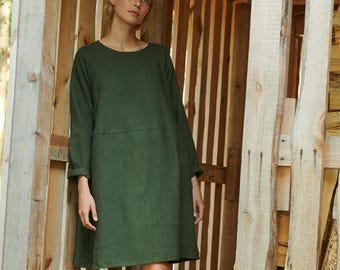 knee length dresses for ladies Lady Love Linen Mini Dress