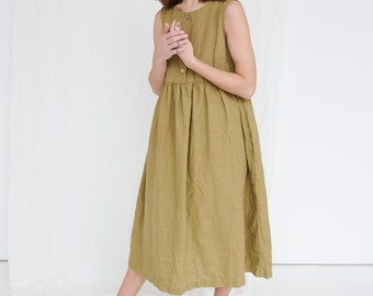 Ready to ship - Joy dress - Maternity linen dress - Long linen dress - Maxi linen dress - Soft linen dress