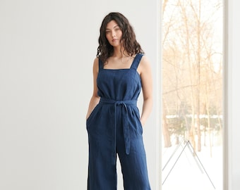 ロンパース・カバーオール house on the hill Jumpsuit Navy Stripe70 house on the hill Jumpsuit Navy Stripe70