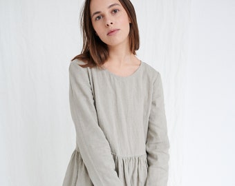 Alice natural grey dress - Long linen dress - Maxi linen dress - Soft linen dress