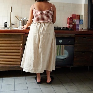 Lina beige skirt - Maxi linen skirt - Linen skirt - A line linen skirt - Long linen skirt