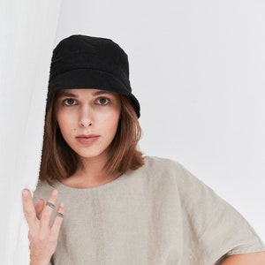 Ready to ship - Linen bucket hat - Summer linen hat - Bucket hat - Heavy linen hat