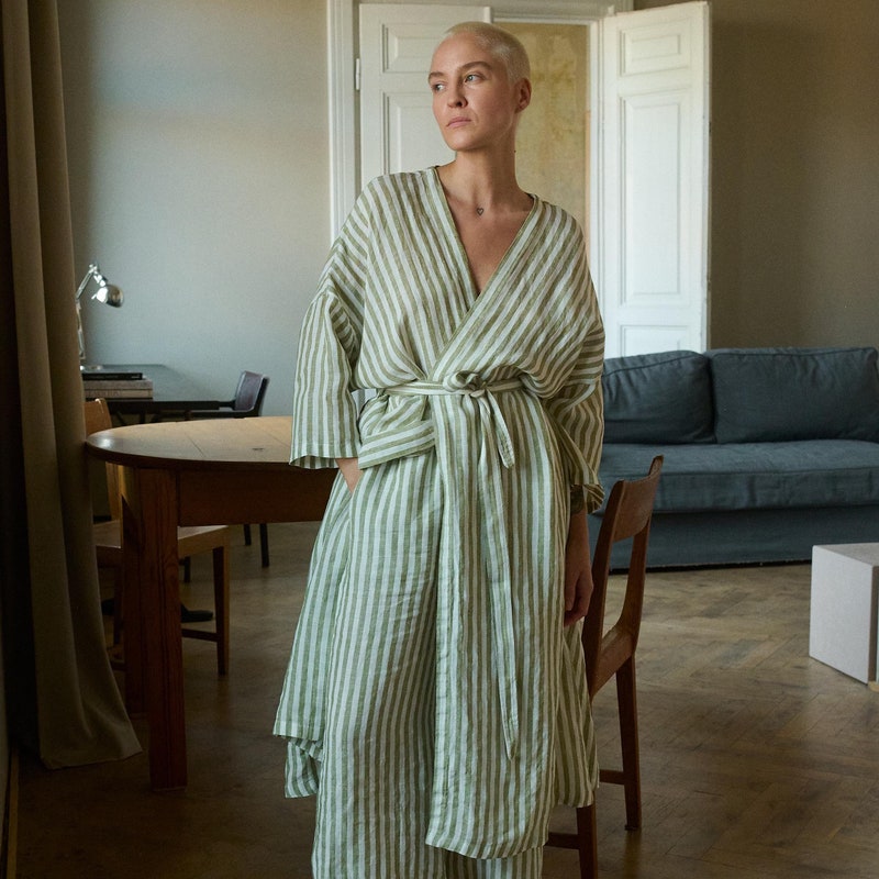 Linen Robe - Etsy