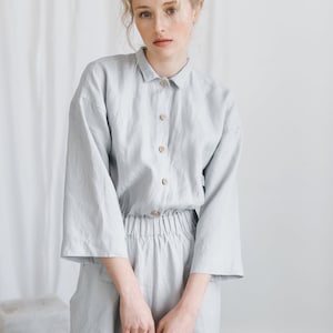 Ready to ship/ Work linen jumpsuit/ Linen jumpsuit / Loose linen Jumpsuit / Linen overall / Linen women romper / Linen clothes