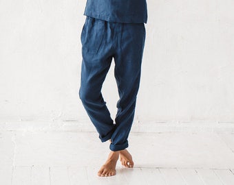 Ready to ship/ Nova linen trousers/ Tapered linen pants/ Loose fit linen pants/ Soft linen pants/ Summer linen pants/ Linen pants