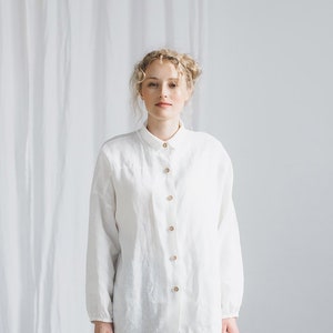 Ready to ship - Washed linen shirt - Linen shirt -Drop shoulder shirt - Oversized linen clothes - Linen everyday shirt