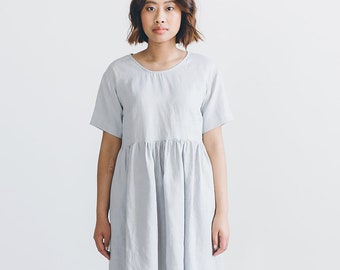 Anna ice grey dress - Simple linen dress - Summer dress - Everyday dress - Shift dress - Casual dress - Oversized dress