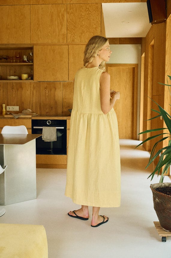 yellow smock dress Mariana this dress offers a breathable and soft feel Cute Smocked Yellow Maxi Dress