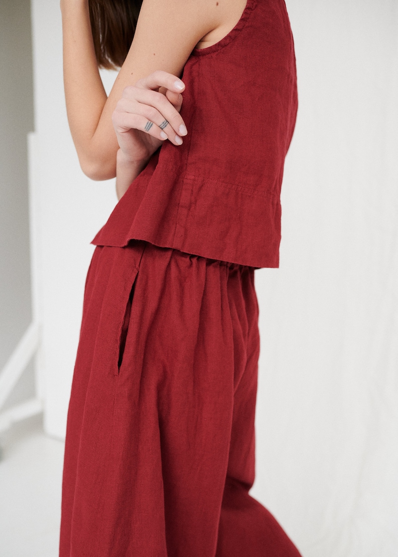 Ready to Ship / Malibu Top / Linen Top / Linen Blouse / Linen Etsy