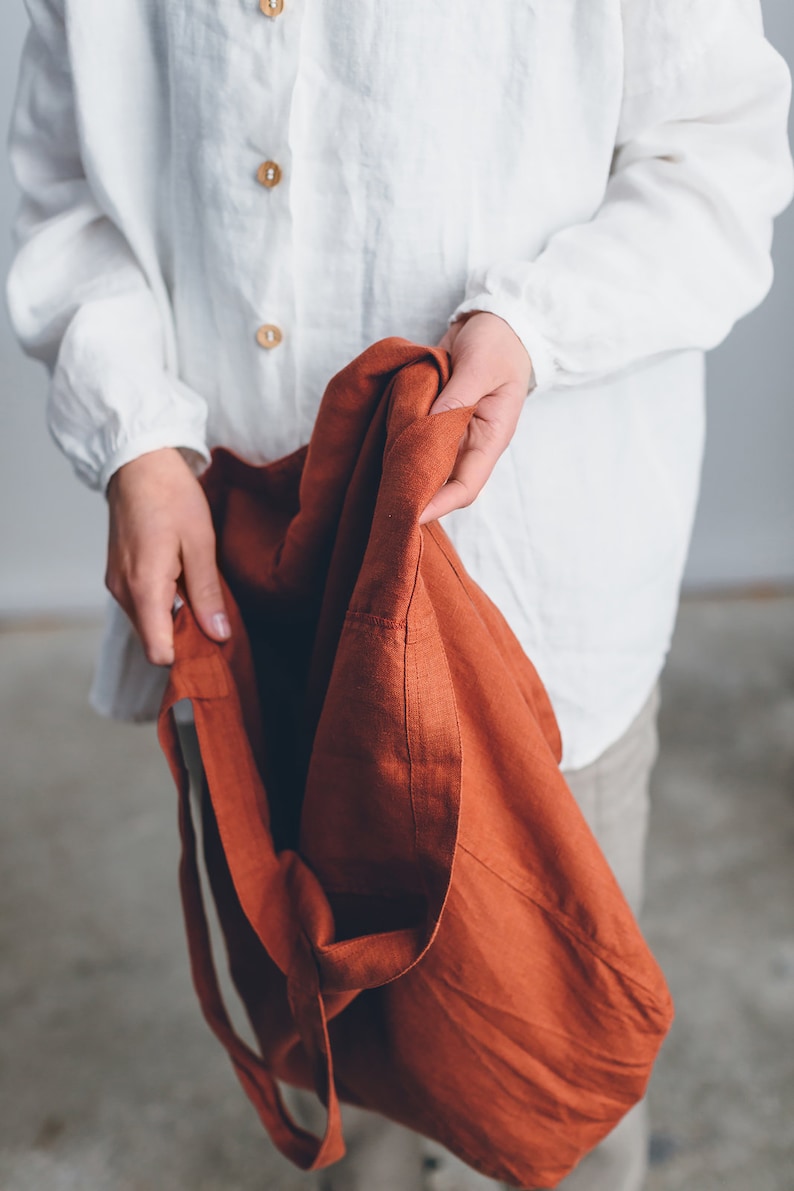 large linen tote
