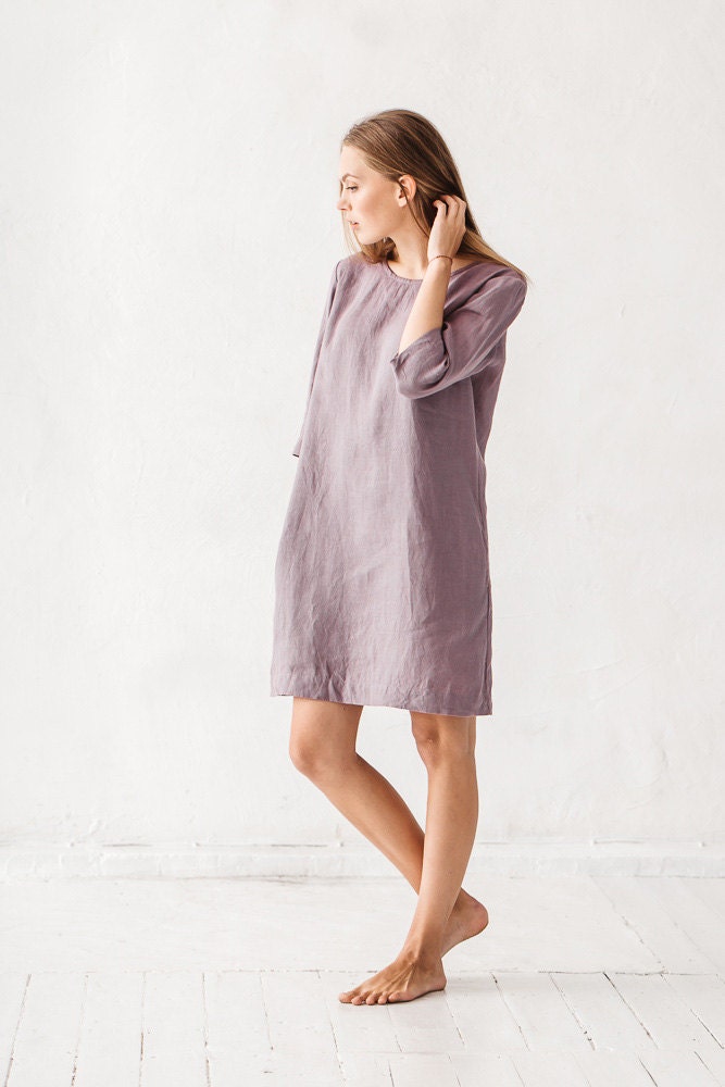 Janid dress / Shift dress / Linen simple dress / Basic linen dress / …