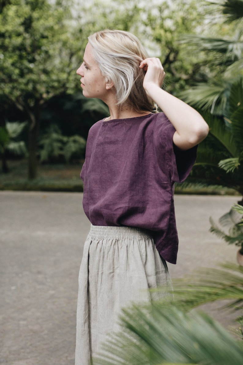 Kimono style linen blouse