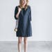 Janid graphite grey dress - Linen simple dress - Basic linen dress - Loose dress - Washed linen dress - Soft linen dress - Linen tunic 