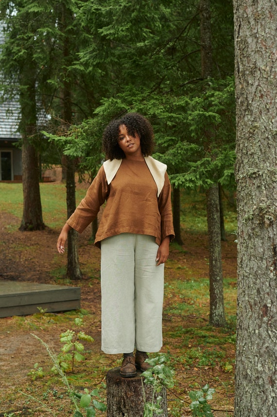 Frankie Heavy Navy Blue Trousers Heavy Linen Pants Linen Trousers Linen  Barrel Pants Washed Heavy Linen Pants -  Canada